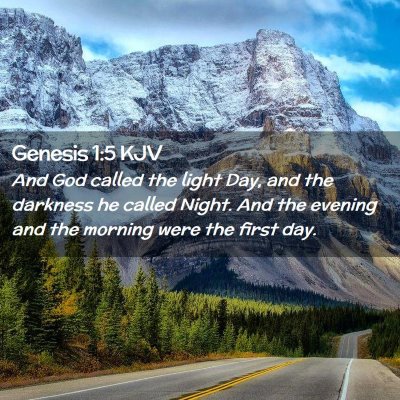 Genesis 1:5 KJV Free Bible Images