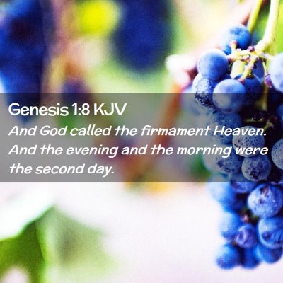 Genesis 1:8 KJV Free Bible Images