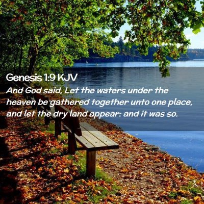 Genesis 1:9 KJV Free Bible Images