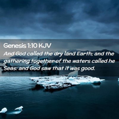 Genesis 1:10 KJV Free Bible Images