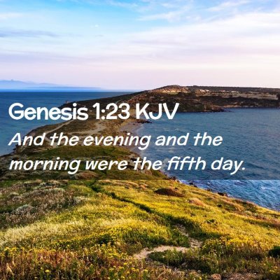 Genesis 1:23 KJV Free Bible Images