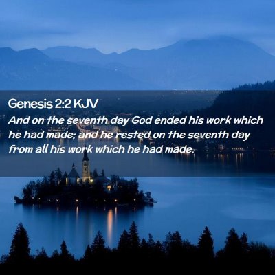 Genesis 2:2 KJV Free Bible Images