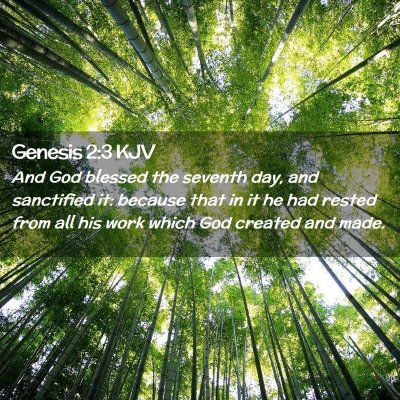 Genesis 2:3 KJV Free Bible Images