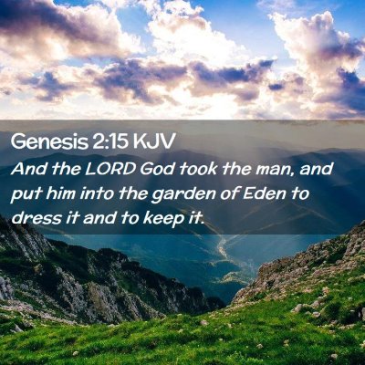 Genesis 2:15 KJV Free Bible Images