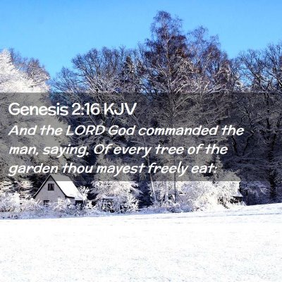 Genesis 2:16 KJV Free Bible Images