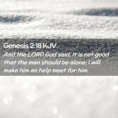 Genesis 2:18 KJV Free Bible Images
