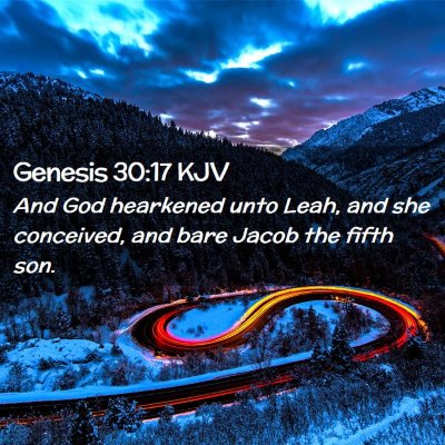 Genesis 30:17 KJV Free Bible Images
