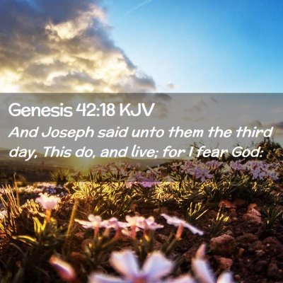 Genesis 42:18 KJV Free Bible Images