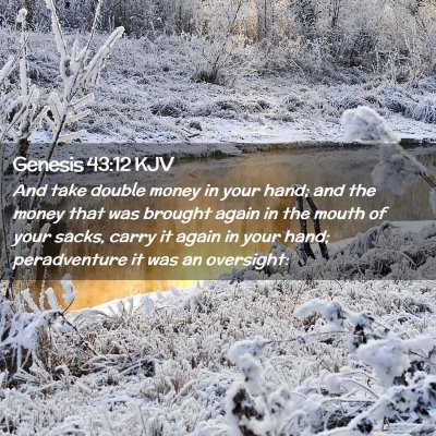 Genesis 43:12 KJV Free Bible Images