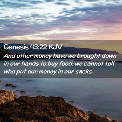 Genesis 43:22 KJV Free Bible Images