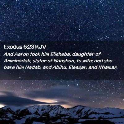 Exodus 6:23 KJV Free Bible Images