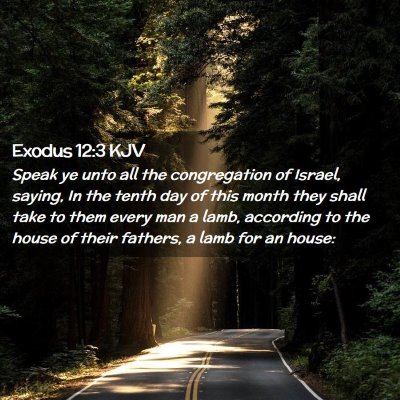 Exodus 12:3 KJV Free Bible Images