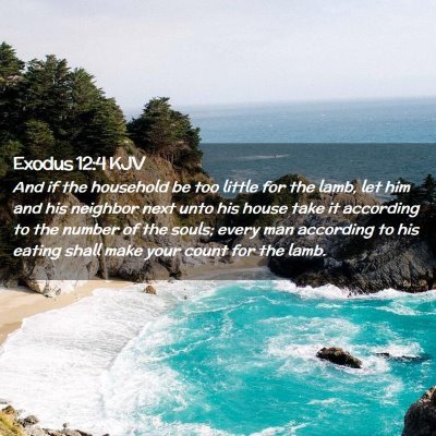 Exodus 12:4 KJV Free Bible Images