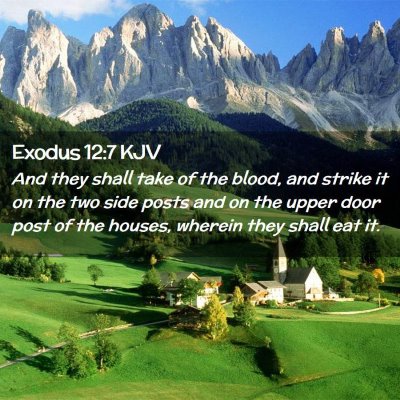 Exodus 12:7 KJV Free Bible Images