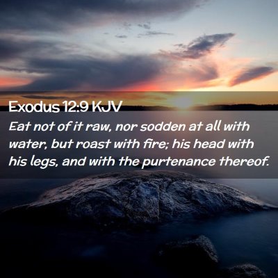 Exodus 12:9 KJV Free Bible Images