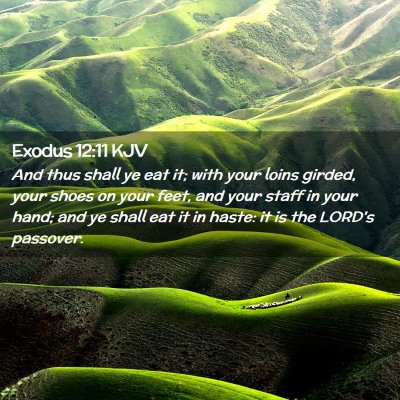 Exodus 12:11 KJV Free Bible Images
