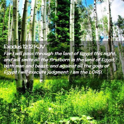 Exodus 12:12 KJV Free Bible Images