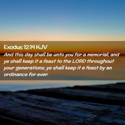 Exodus 12:14 KJV Free Bible Images