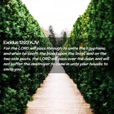 Exodus 12:23 KJV Free Bible Images