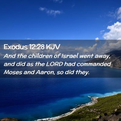 Exodus 12:28 KJV Free Bible Images