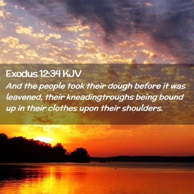 Exodus 12:34 KJV Free Bible Images