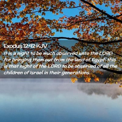 Exodus 12:42 KJV Free Bible Images