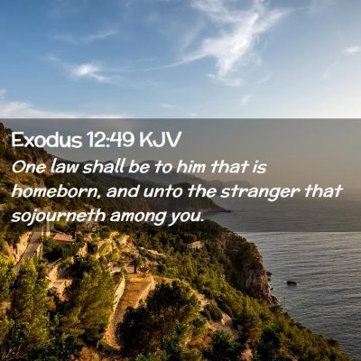 Exodus 12:49 KJV Free Bible Images