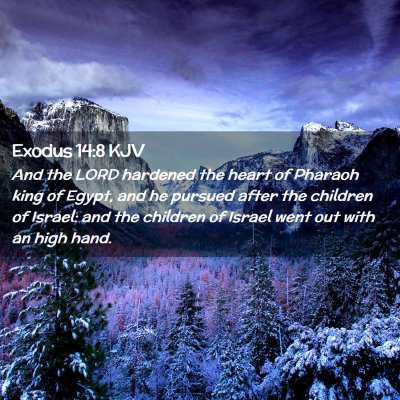 Exodus 14:8 KJV Free Bible Images