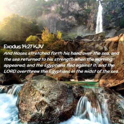 Exodus 14:27 KJV Free Bible Images