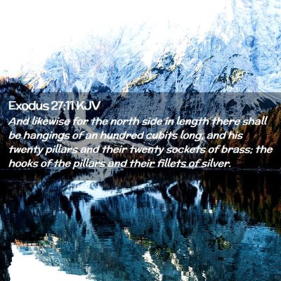 Exodus 27:11 KJV Free Bible Images