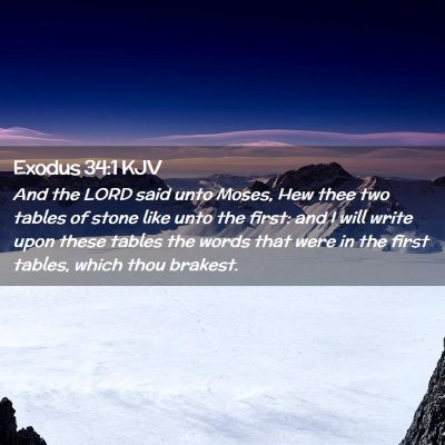 Exodus 34:1 KJV Free Bible Images