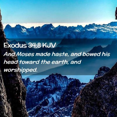 Exodus 34:8 KJV Free Bible Images