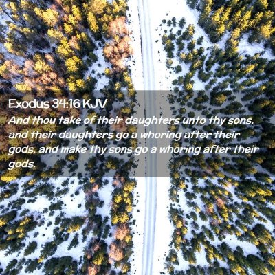 Exodus 34:16 KJV Free Bible Images