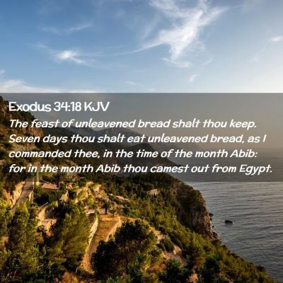 Exodus 34:18 KJV Free Bible Images