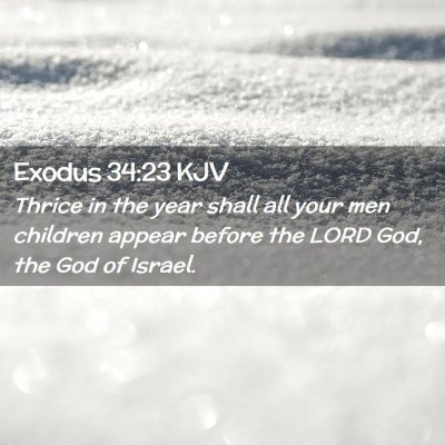 Exodus 34:23 KJV Free Bible Images
