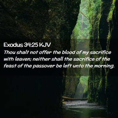 Exodus 34:25 KJV Free Bible Images