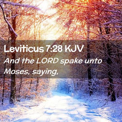 Leviticus 7:28 KJV Free Bible Images