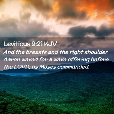 Leviticus 9:21 KJV Free Bible Images