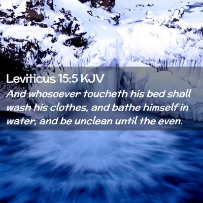 Leviticus 15:5 KJV Free Bible Images