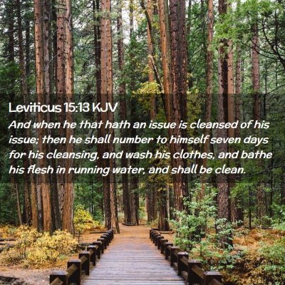 Leviticus 15:13 KJV Free Bible Images