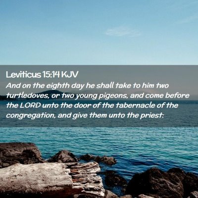 Leviticus 15:14 KJV Free Bible Images