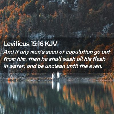 Leviticus 15:16 KJV Free Bible Images