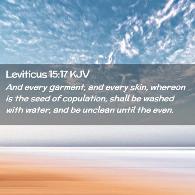 Leviticus 15:17 KJV Free Bible Images