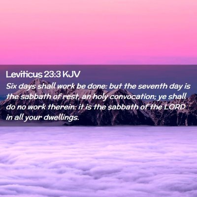 Leviticus 23:3 KJV Free Bible Images