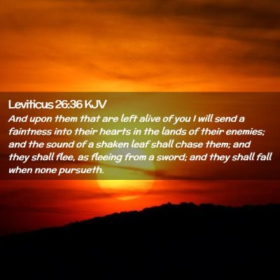 Leviticus 26:36 KJV Free Bible Images