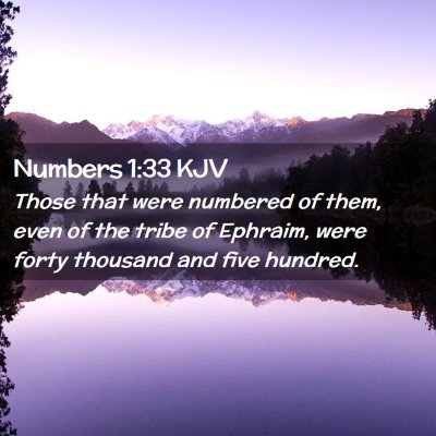 Numbers 1:33 KJV Free Bible Images