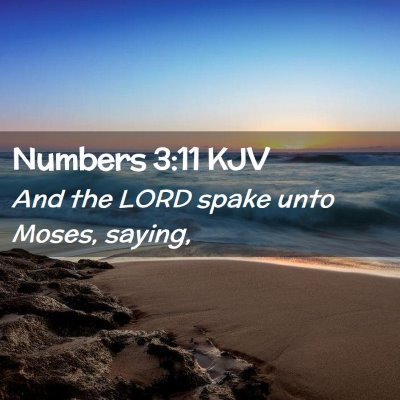 Numbers 3:11 KJV Free Bible Images