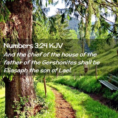Numbers 3:24 KJV Free Bible Images