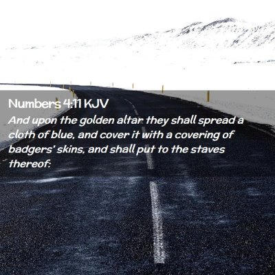 Numbers 4:11 KJV Free Bible Images