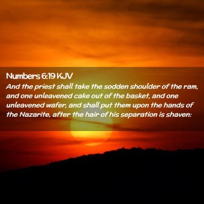 Numbers 6:19 KJV Free Bible Images
